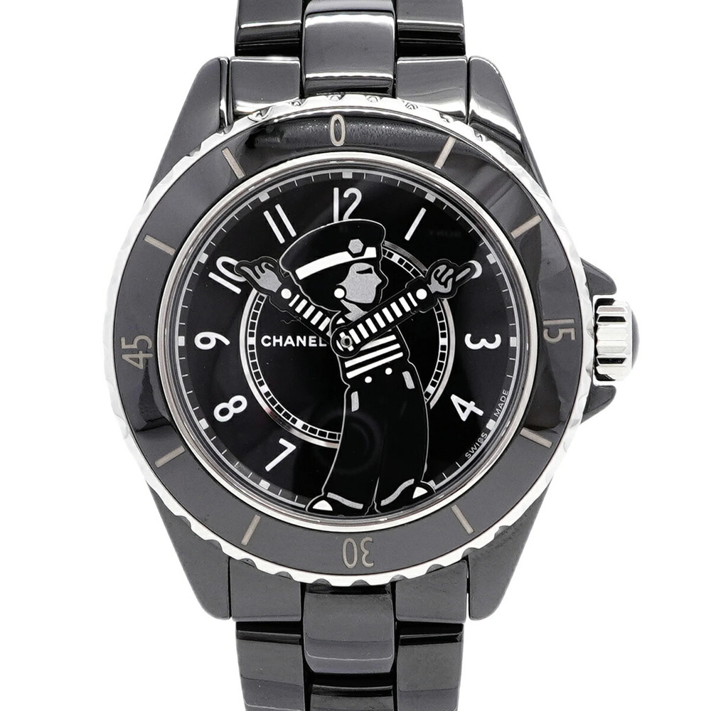 Chanel J12 Mademoiselle La Pausa H7609 Black Dial Men's Watch